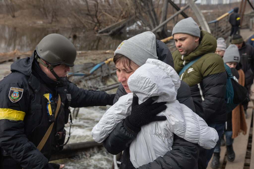 Irpin,,Ukraine,-,Mar.,09,,2022:,War,In,Ukraine.,Thousands